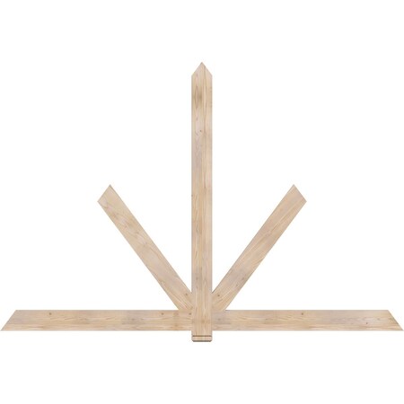 Ekena Millwork Kennewick Smooth Timber Gable Bracket, Douglas Fir, 108"W x 72"H x 1 1/2"D x 5 1/2"F, 16/12 Pitch GBW108X72X0206KEN00SDF
